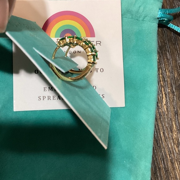 Kurt Geiger Emerald Green Earrings - Picture 2 of 5